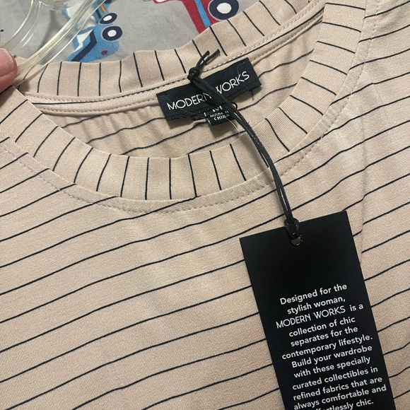 NWT Modern Works short sleeve women’s top M - Picture 6 of 10